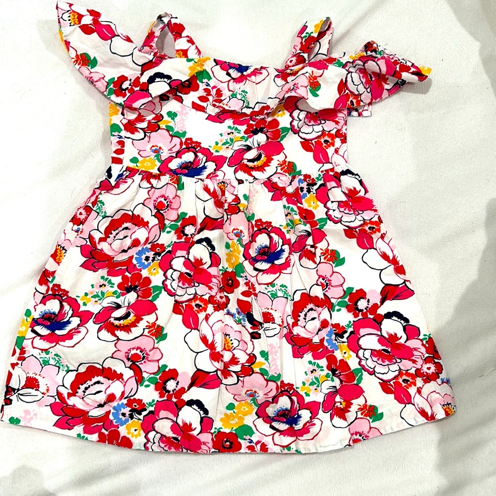 Janie and Jack size 3 cold shoulder floral dress